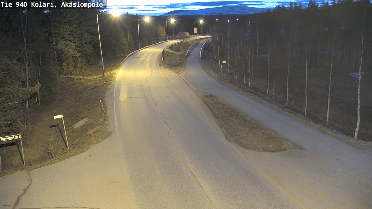 Weather Camera Image Väg 940 Kolari, Äkäslompolo, Kolari, Lappi