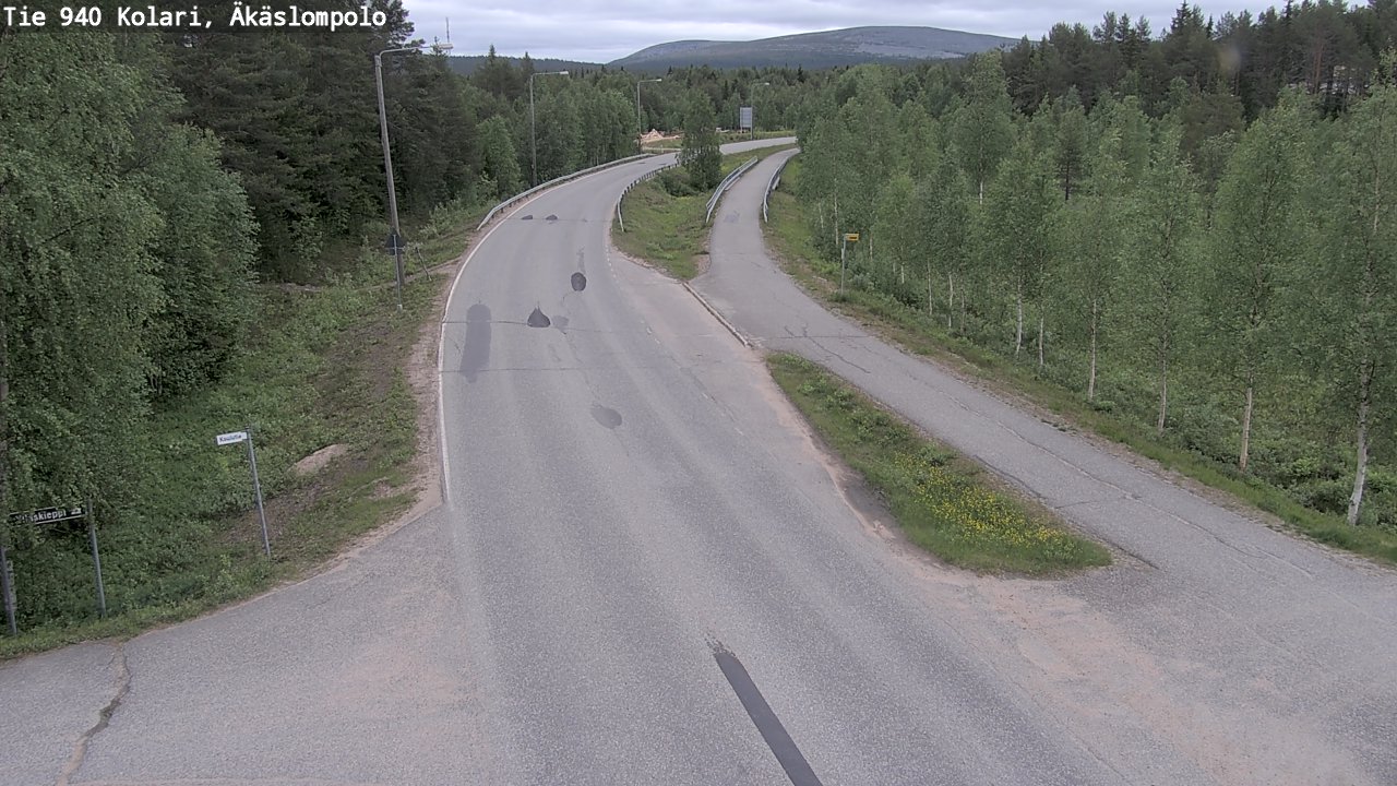 Weather Camera Image Väg 940 Kolari, Äkäslompolo, Kolari, Lappi