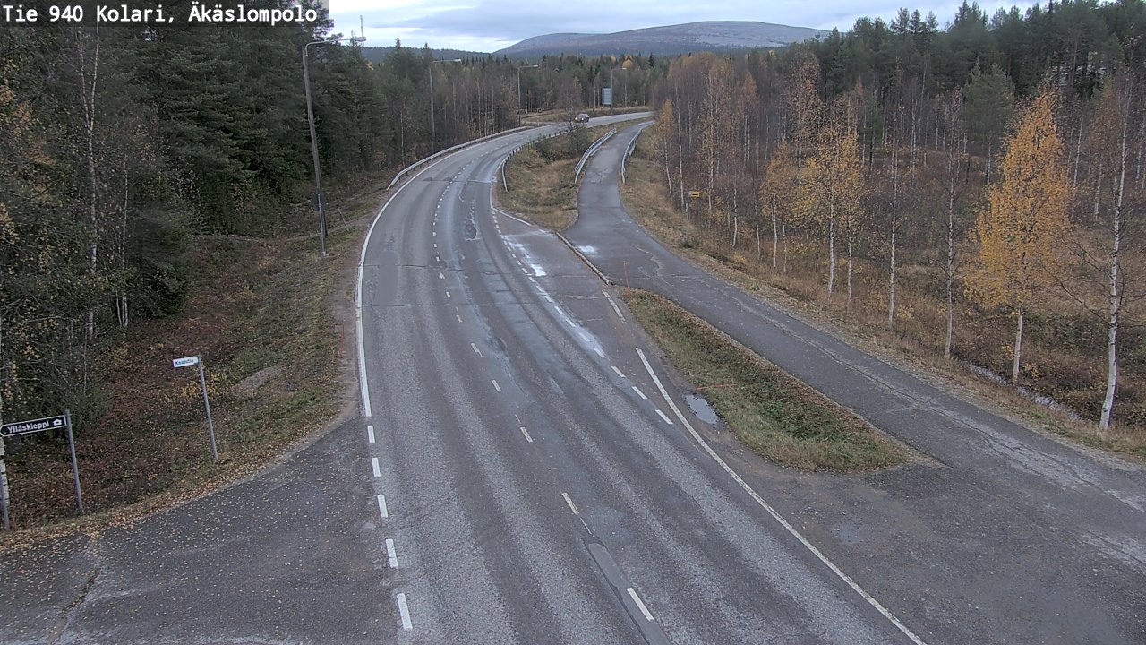 Weather Camera Image Väg 940 Kolari, Äkäslompolo, Kolari, Lappi