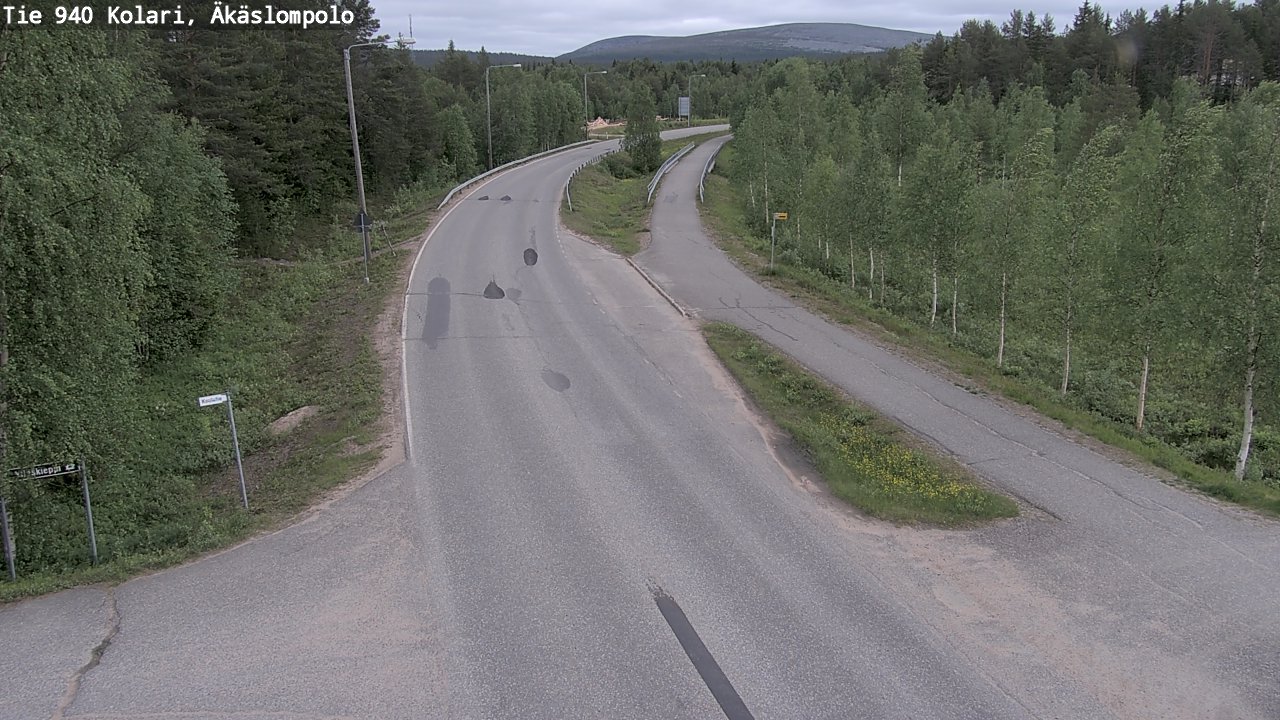 Weather Camera Image Väg 940 Kolari, Äkäslompolo, Kolari, Lappi