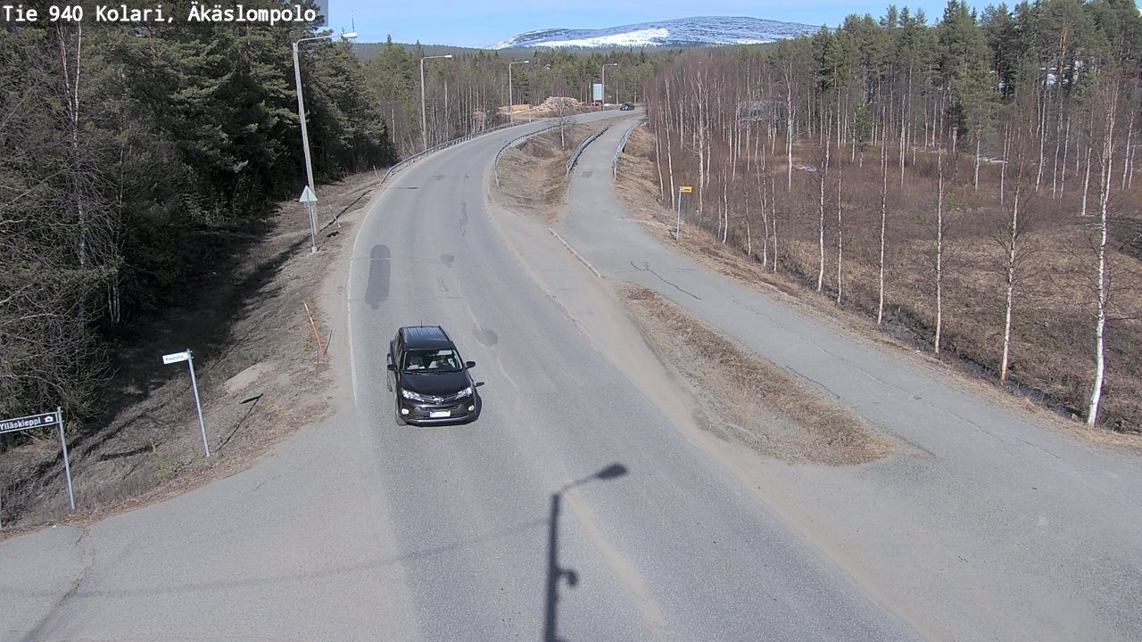 Weather Camera Image Väg 940 Kolari, Äkäslompolo, Kolari, Lappi