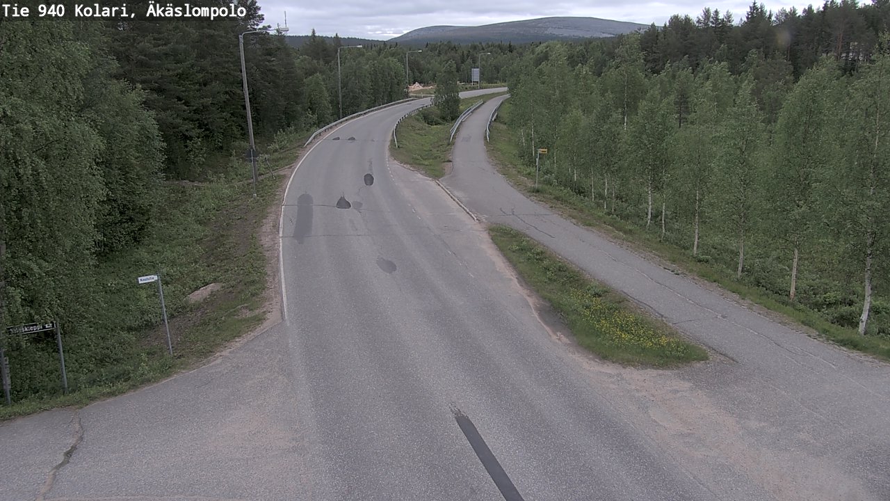 Weather Camera Image Väg 940 Kolari, Äkäslompolo, Kolari, Lappi