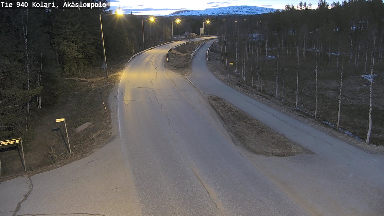 Weather Camera Image Väg 940 Kolari, Äkäslompolo, Kolari, Lappi