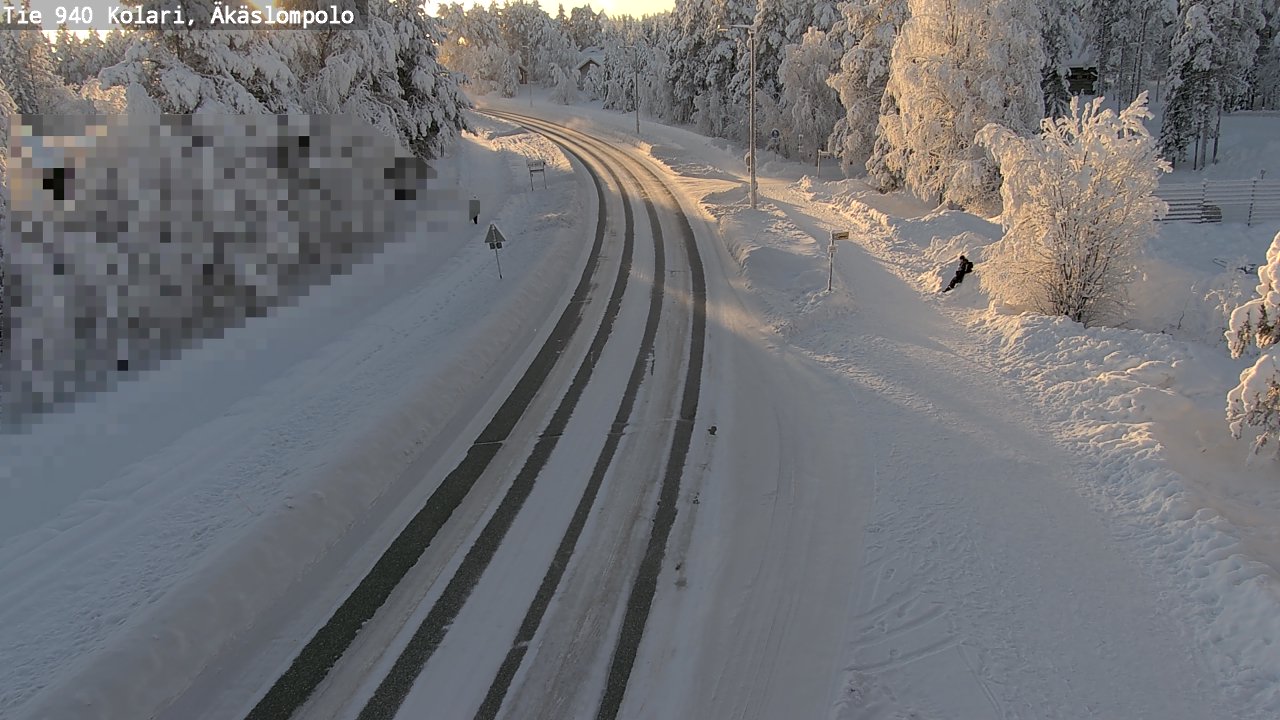 Weather Camera Image Väg 940 Kolari, Äkäslompolo, Kolari, Lappi