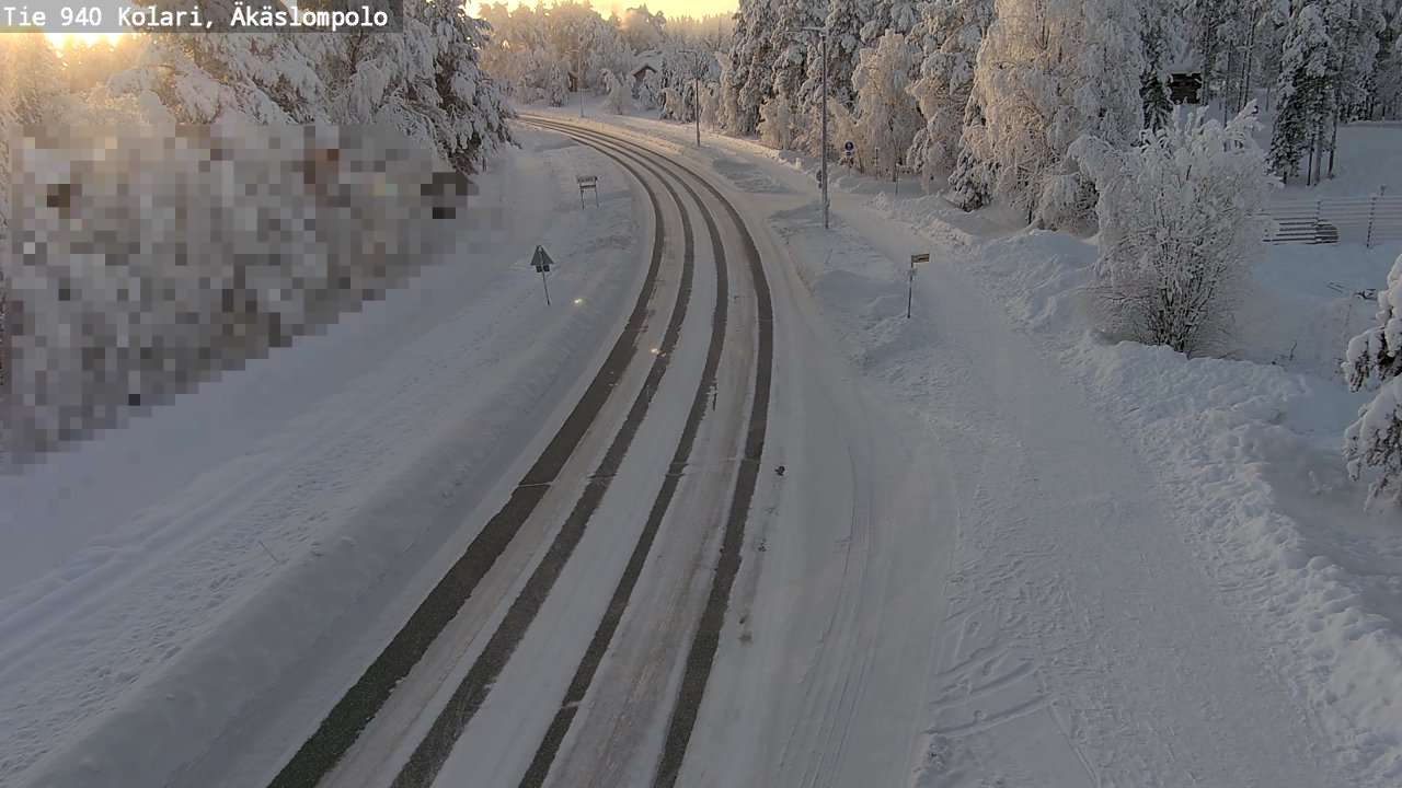 Weather Camera Image Väg 940 Kolari, Äkäslompolo, Kolari, Lappi