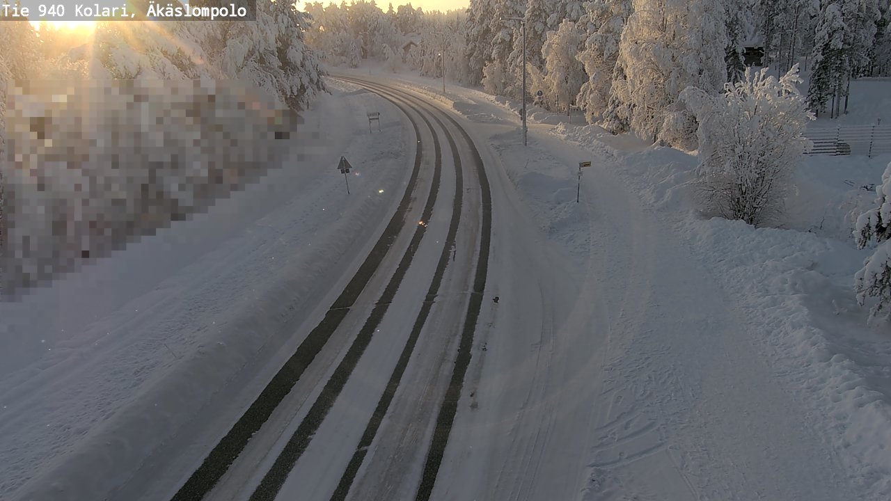 Weather Camera Image Väg 940 Kolari, Äkäslompolo, Kolari, Lappi