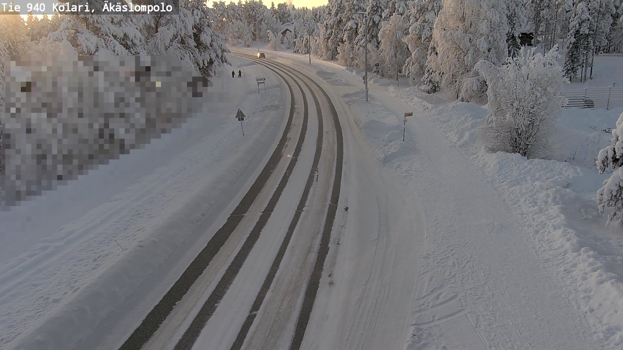 Weather Camera Image Väg 940 Kolari, Äkäslompolo, Kolari, Lappi