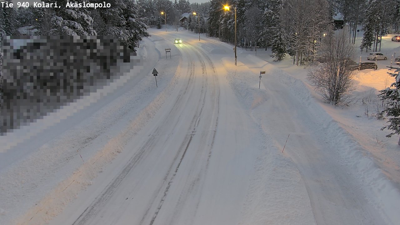 Weather Camera Image Väg 940 Kolari, Äkäslompolo, Kolari, Lappi