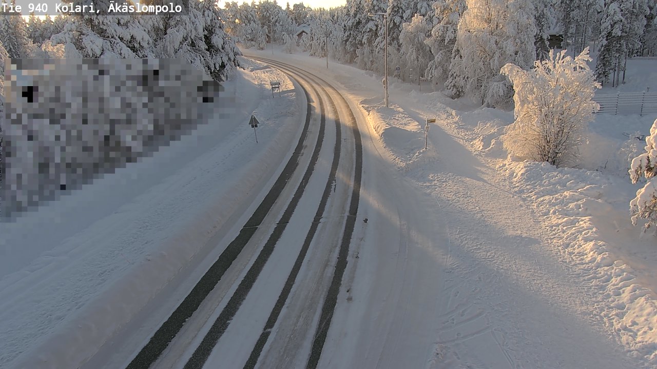Weather Camera Image Väg 940 Kolari, Äkäslompolo, Kolari, Lappi
