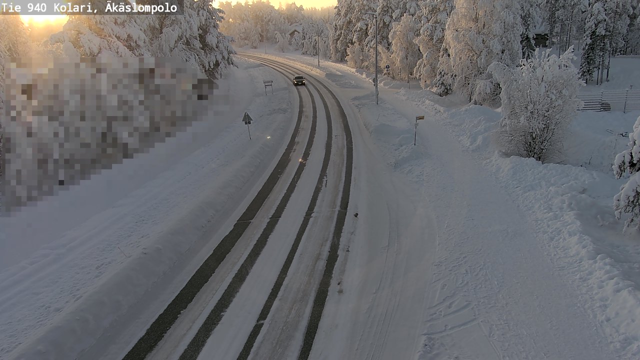 Weather Camera Image Väg 940 Kolari, Äkäslompolo, Kolari, Lappi