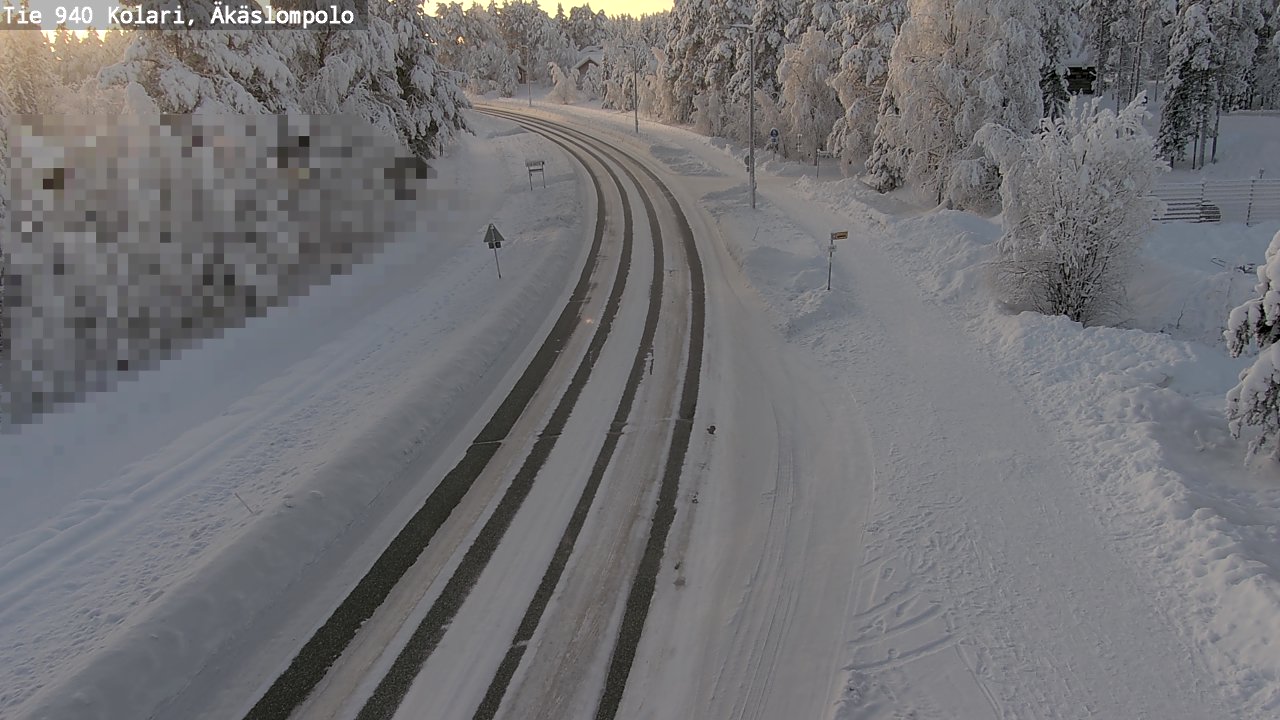 Weather Camera Image Väg 940 Kolari, Äkäslompolo, Kolari, Lappi