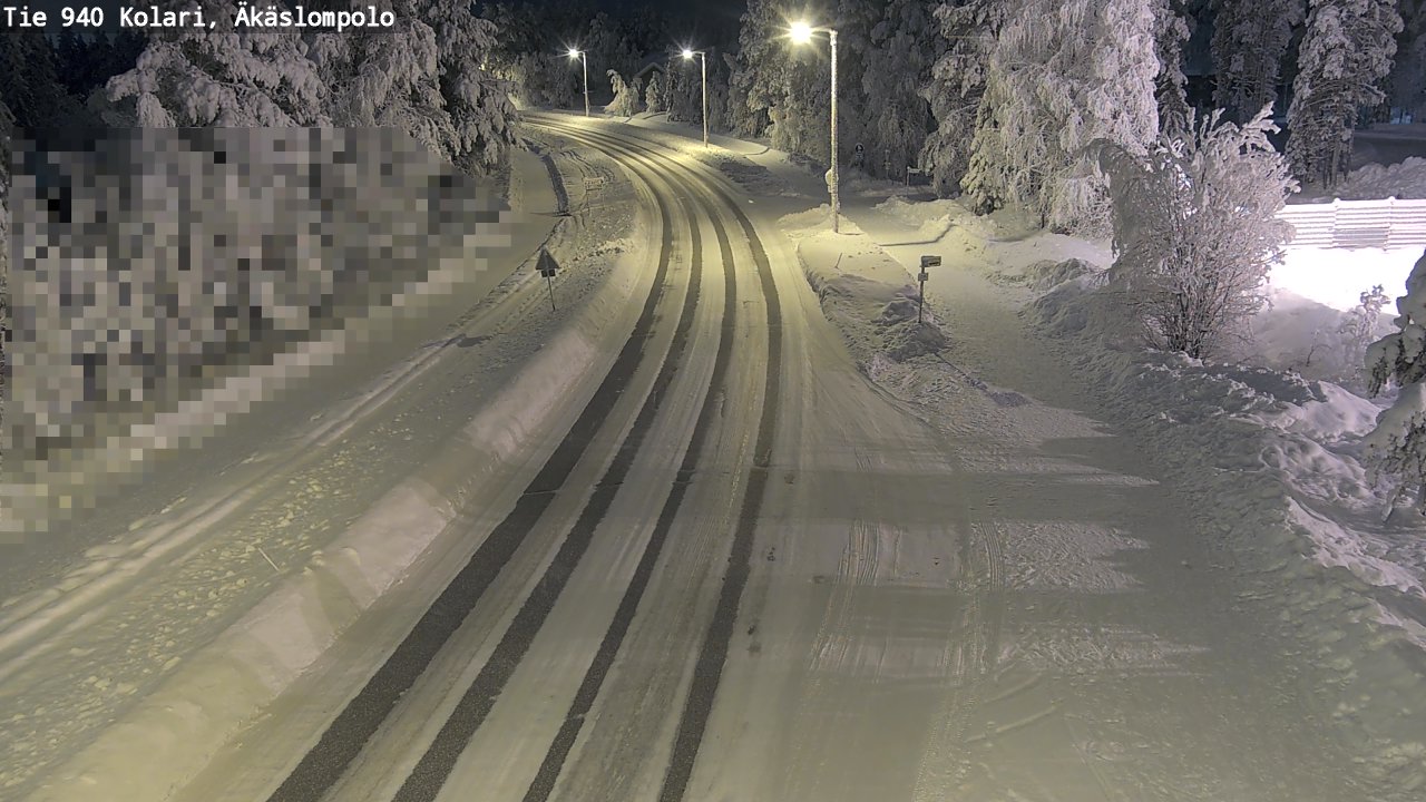 Weather Camera Image Väg 940 Kolari, Äkäslompolo, Kolari, Lappi