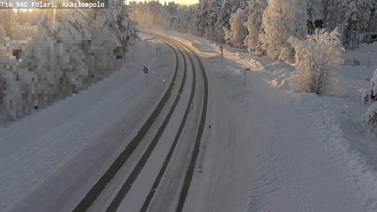 Weather Camera Image Väg 940 Kolari, Äkäslompolo, Kolari, Lappi