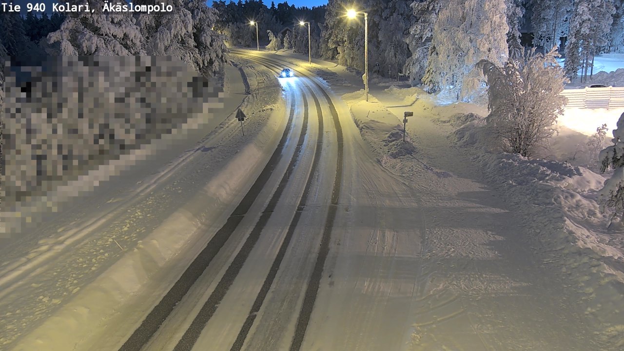 Kelikamerat Kuva Tie 940 Kolari, Äkäslompolo, Kolari, Lappi