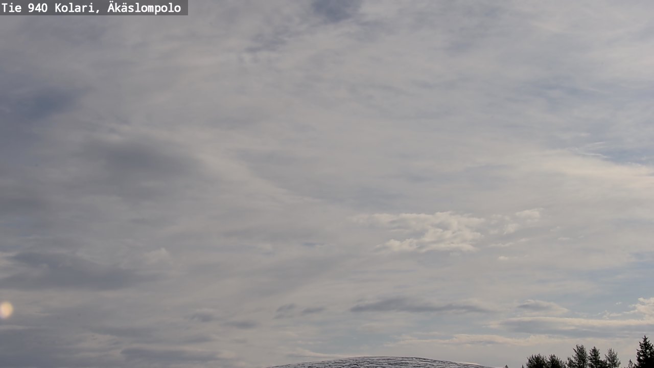 Weather Camera Image Väg 940 Kolari, Äkäslompolo, Kolari, Lappi