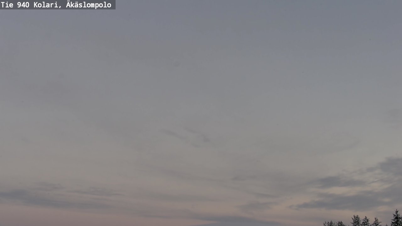 Weather Camera Image Väg 940 Kolari, Äkäslompolo, Kolari, Lappi