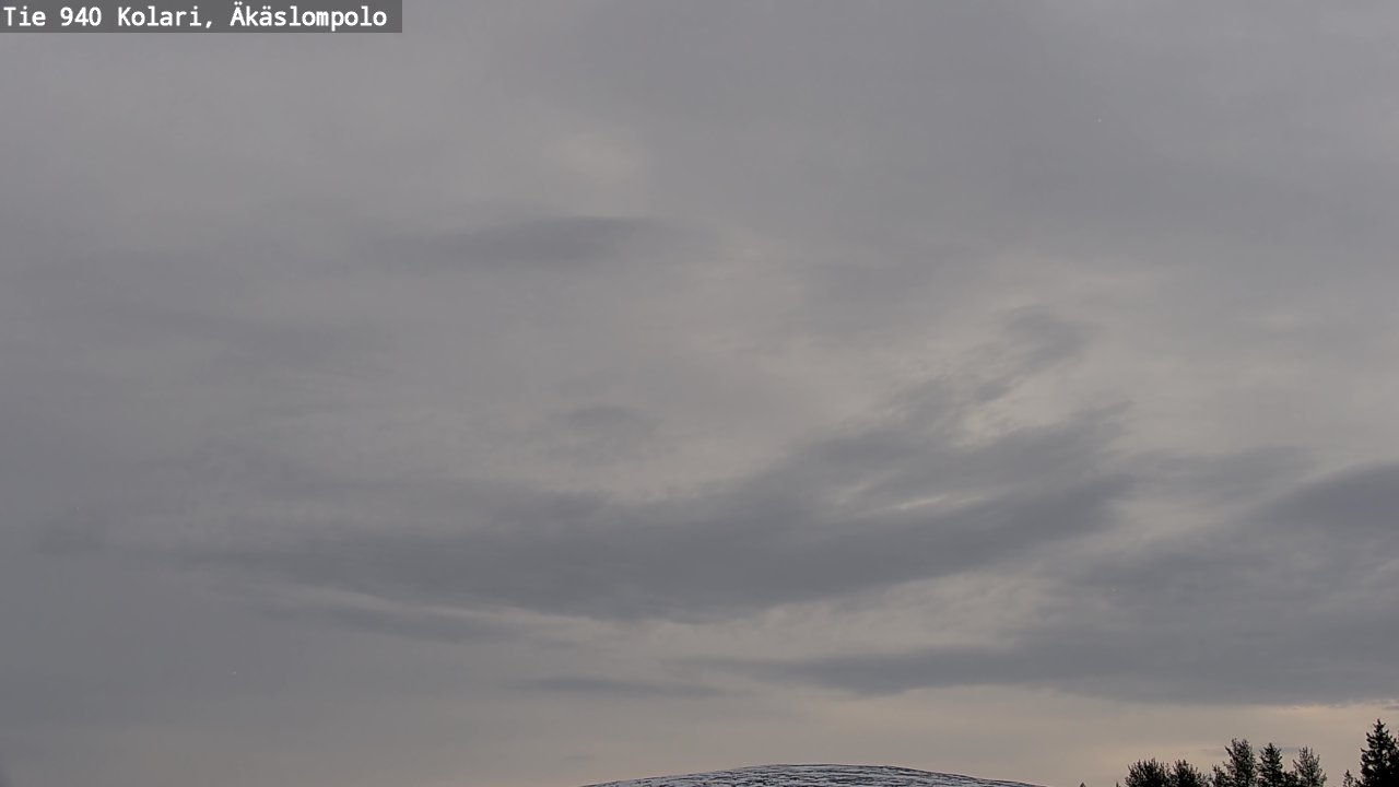 Weather Camera Image Väg 940 Kolari, Äkäslompolo, Kolari, Lappi