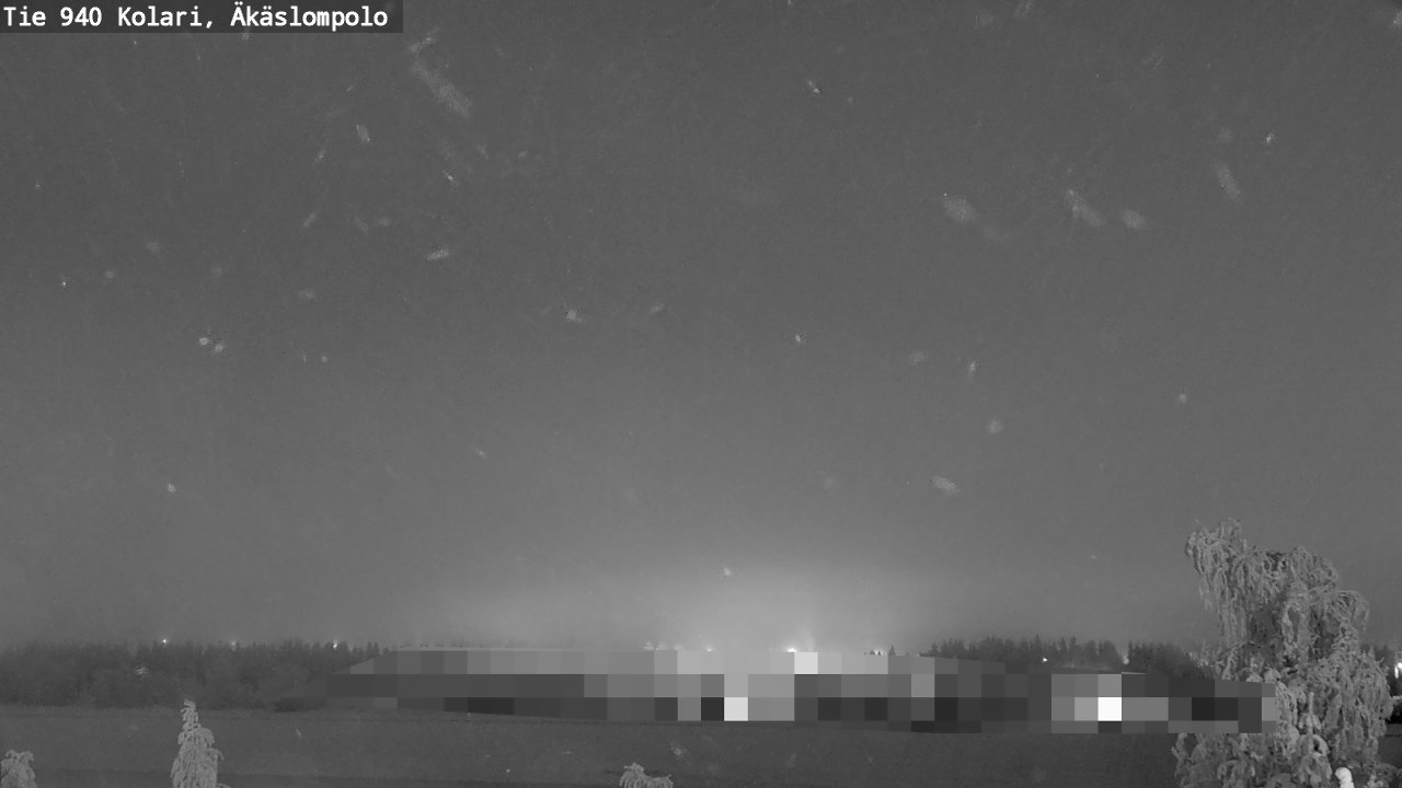 Weather Camera Image Väg 940 Kolari, Äkäslompolo, Kolari, Lappi