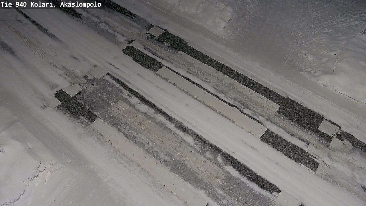 Weather Camera Image Väg 940 Kolari, Äkäslompolo, Kolari, Lappi