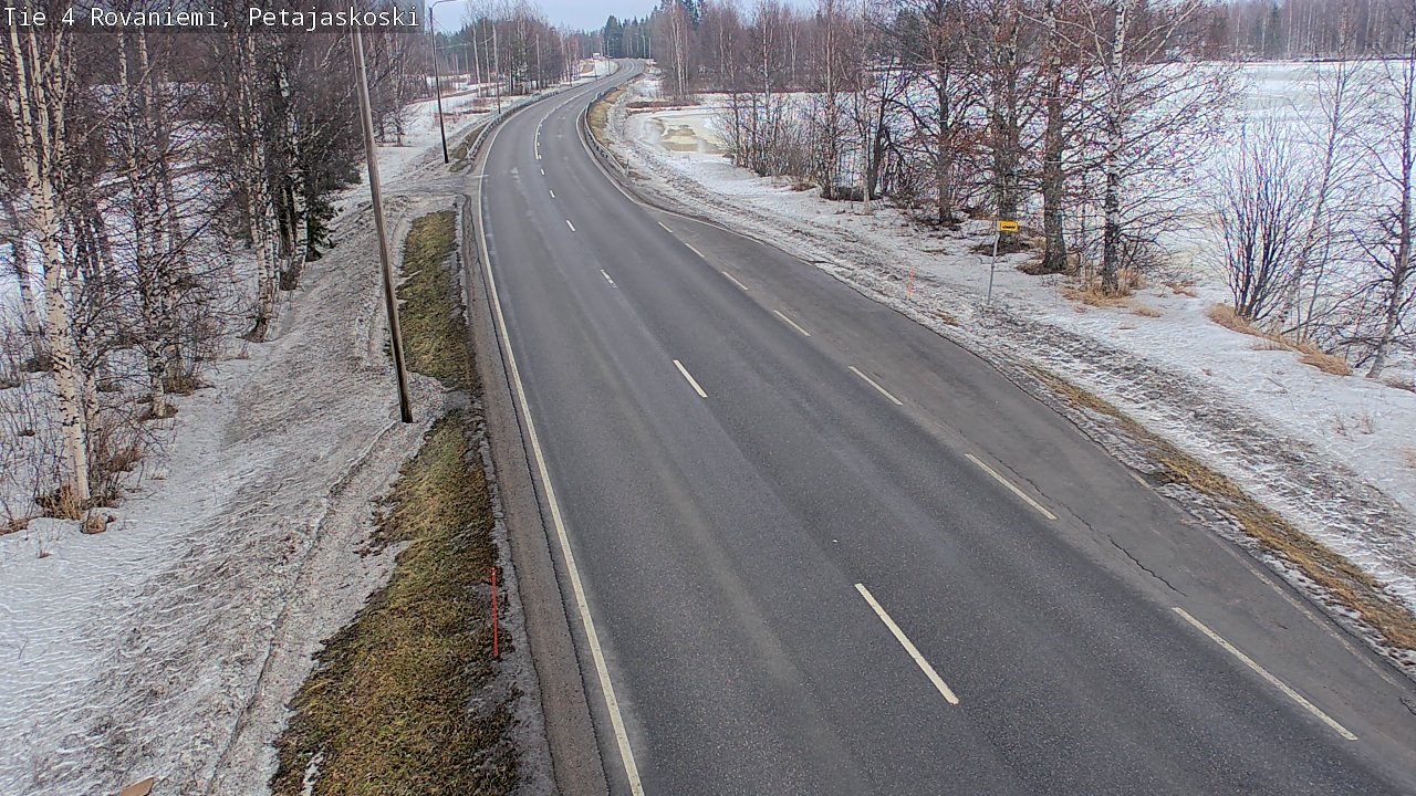 Weather Camera Image Väg 4 Rovaniemi, Petäjäskoski, Rovaniemi, Lappi