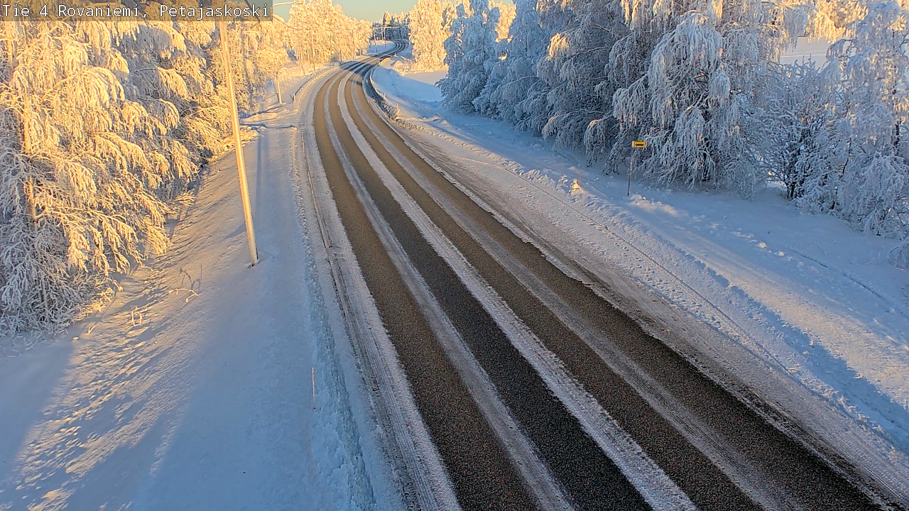 Weather Camera Image Väg 4 Rovaniemi, Petäjäskoski, Rovaniemi, Lappi
