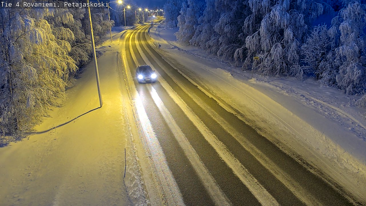 Weather Camera Image Väg 4 Rovaniemi, Petäjäskoski, Rovaniemi, Lappi