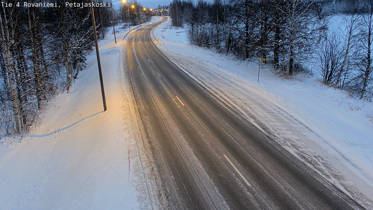 Weather Camera Image Road 4 Rovaniemi, Petäjäskoski, Rovaniemi, Lappi