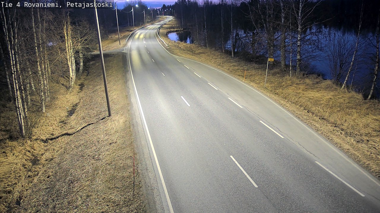 Weather Camera Image Väg 4 Rovaniemi, Petäjäskoski, Rovaniemi, Lappi