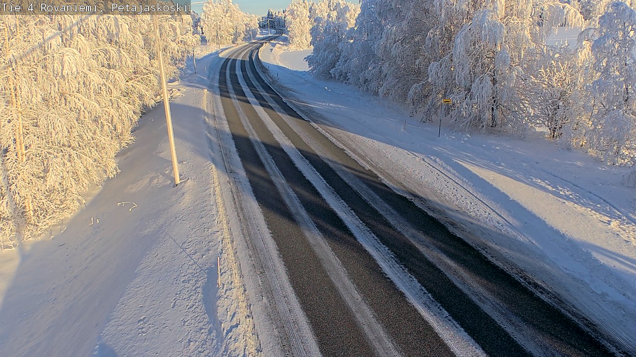 Weather Camera Image Väg 4 Rovaniemi, Petäjäskoski, Rovaniemi, Lappi