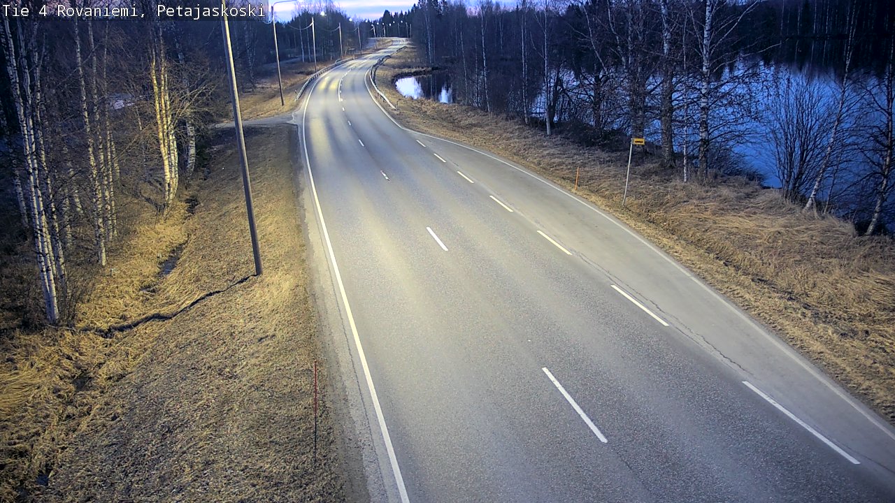 Weather Camera Image Väg 4 Rovaniemi, Petäjäskoski, Rovaniemi, Lappi