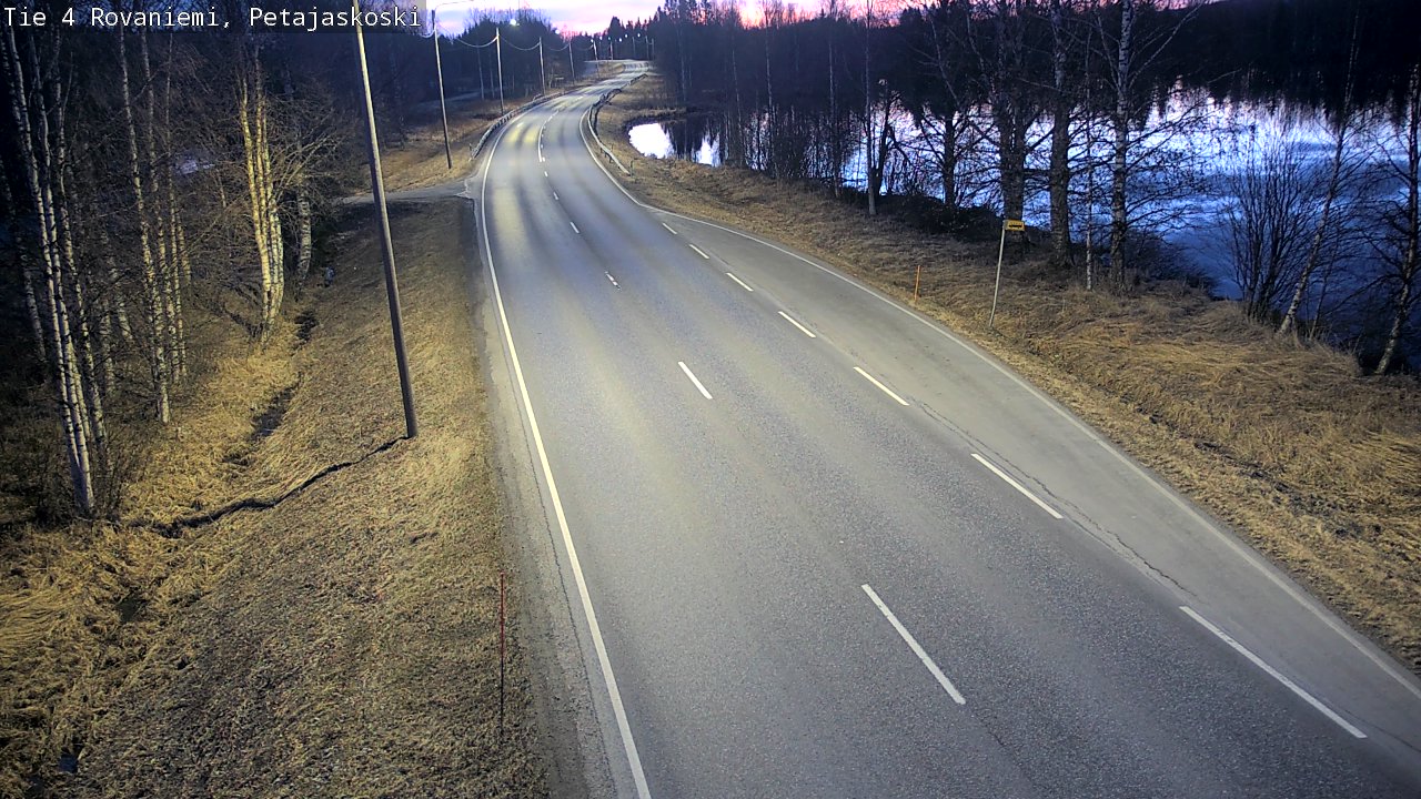 Weather Camera Image Väg 4 Rovaniemi, Petäjäskoski, Rovaniemi, Lappi