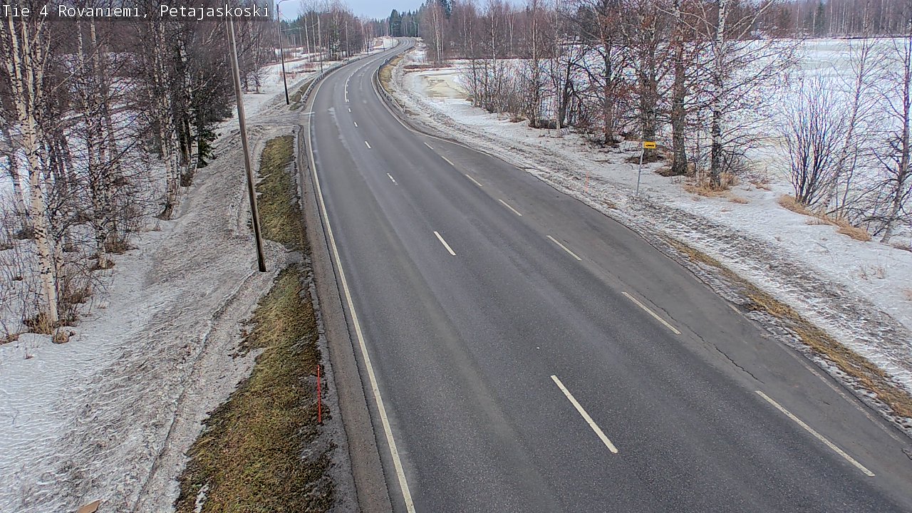 Weather Camera Image Väg 4 Rovaniemi, Petäjäskoski, Rovaniemi, Lappi
