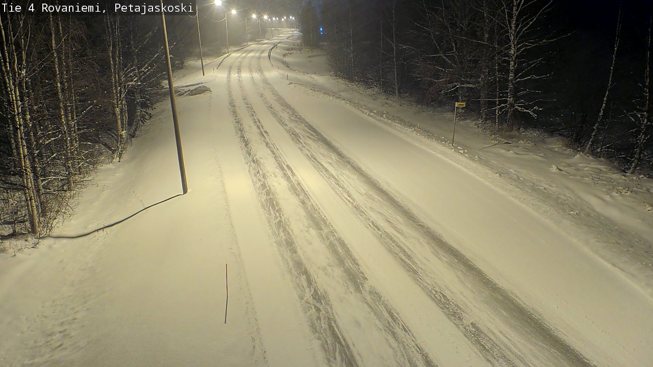 Weather Camera Image Road 4 Rovaniemi, Petäjäskoski, Rovaniemi, Lappi
