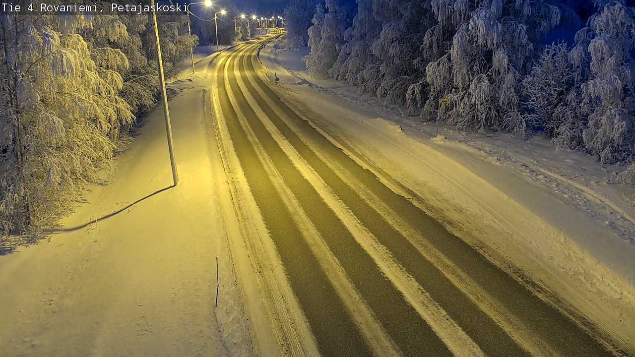 Weather Camera Image Väg 4 Rovaniemi, Petäjäskoski, Rovaniemi, Lappi