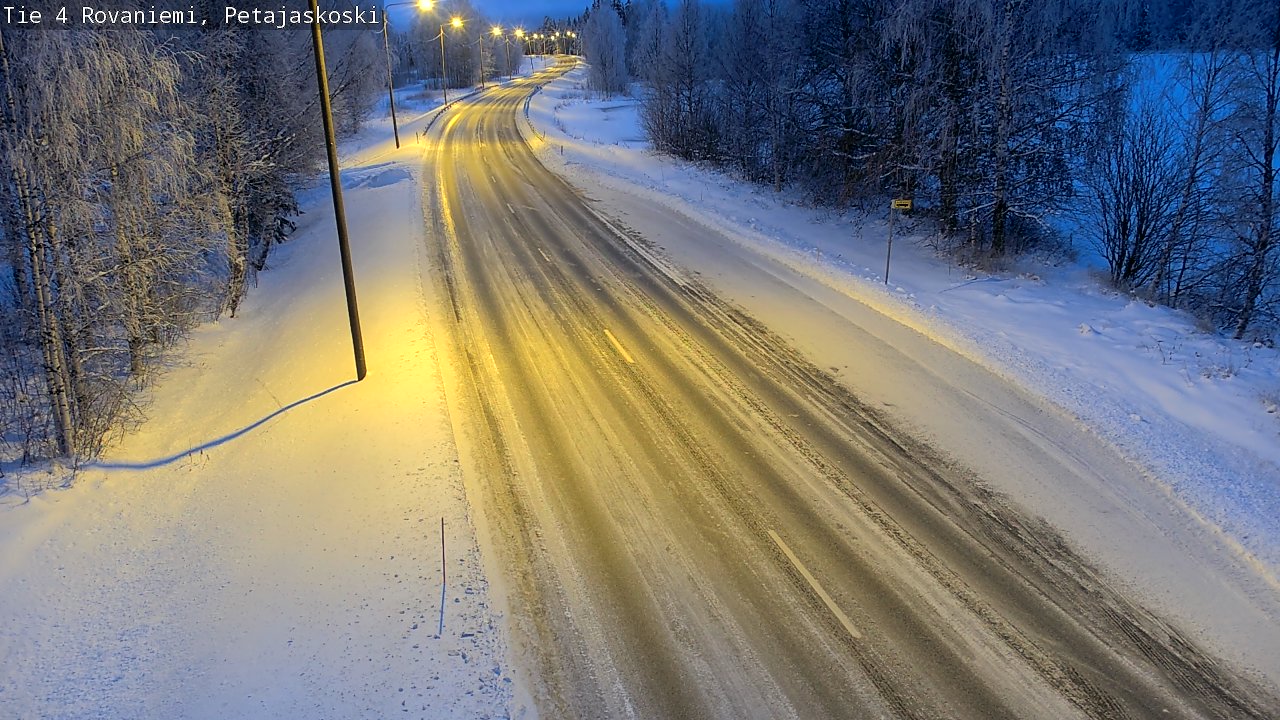 Weather Camera Image Väg 4 Rovaniemi, Petäjäskoski, Rovaniemi, Lappi