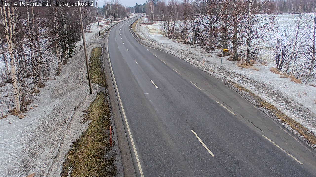 Weather Camera Image Väg 4 Rovaniemi, Petäjäskoski, Rovaniemi, Lappi