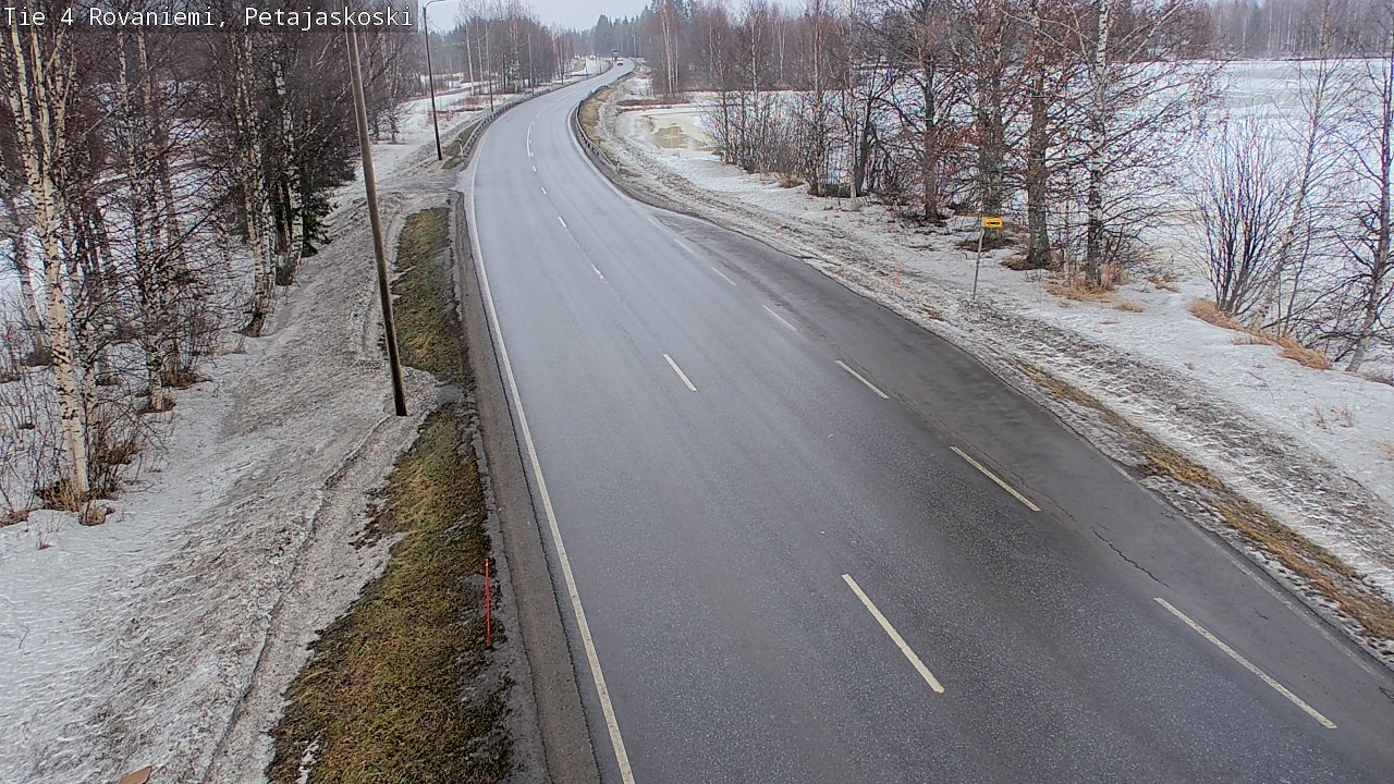 Weather Camera Image Road 4 Rovaniemi, Petäjäskoski, Rovaniemi, Lappi