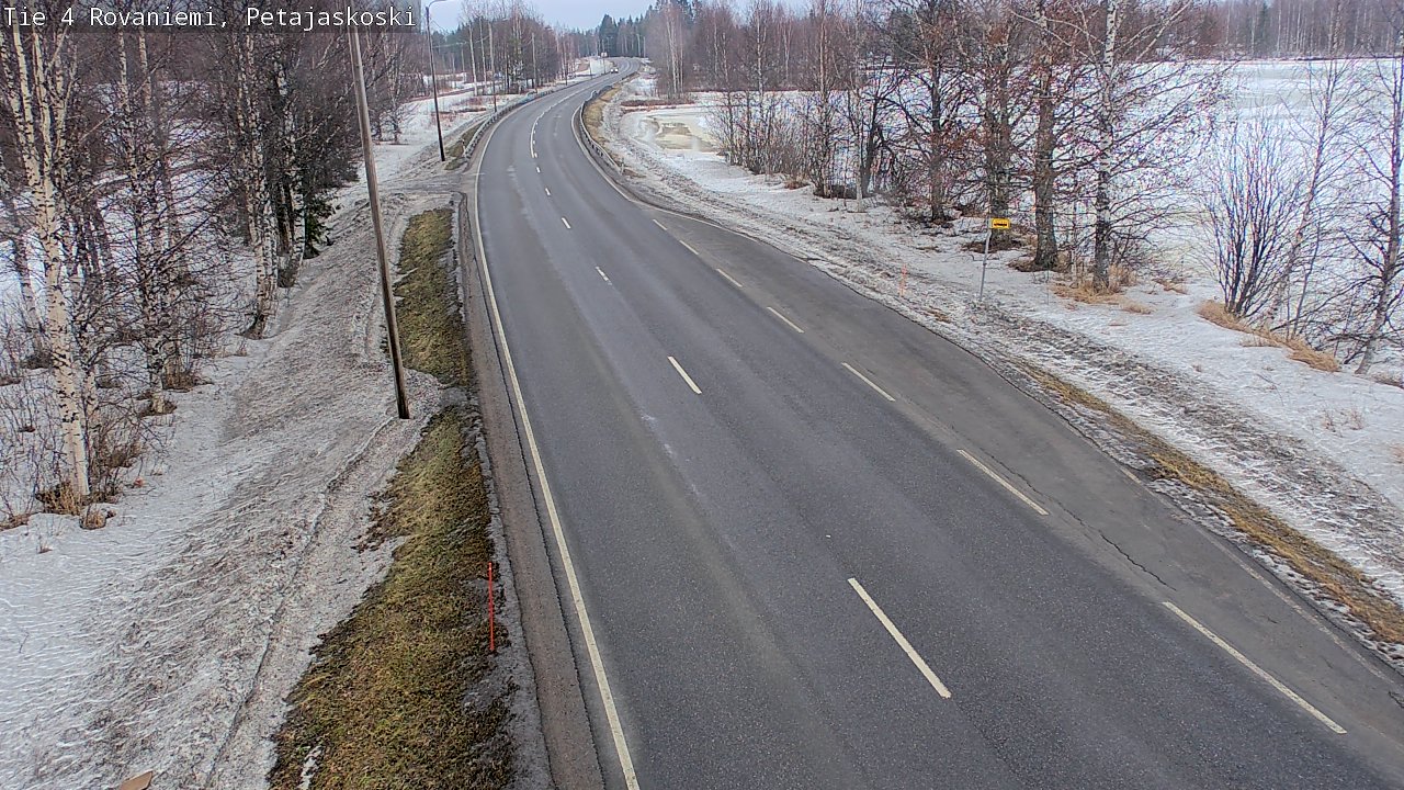 Weather Camera Image Väg 4 Rovaniemi, Petäjäskoski, Rovaniemi, Lappi