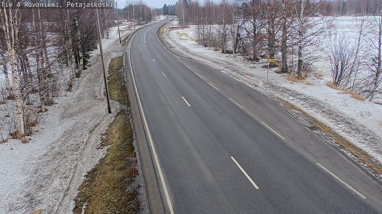 Weather Camera Image Väg 4 Rovaniemi, Petäjäskoski, Rovaniemi, Lappi