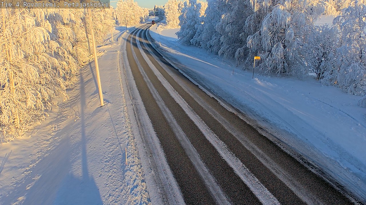 Weather Camera Image Väg 4 Rovaniemi, Petäjäskoski, Rovaniemi, Lappi