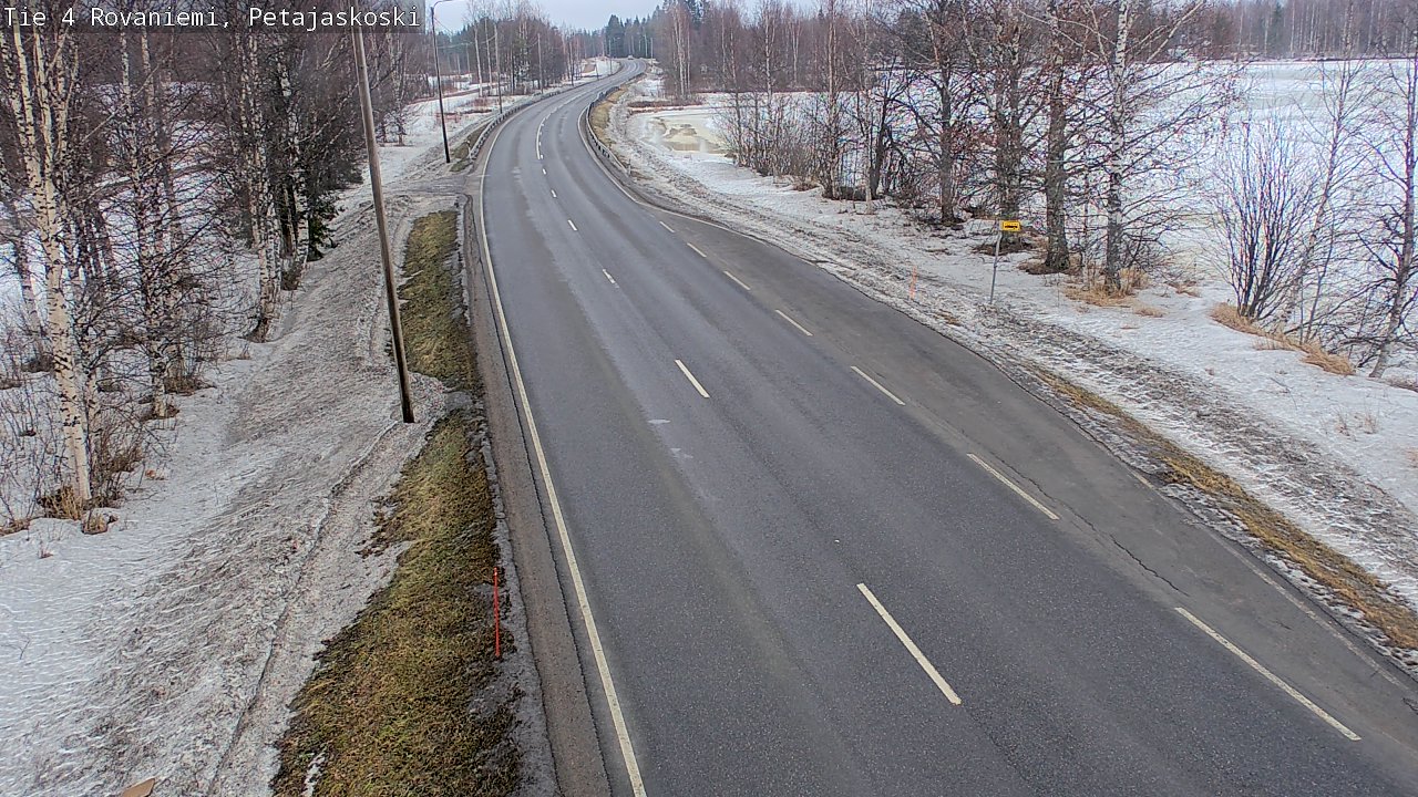 Weather Camera Image Väg 4 Rovaniemi, Petäjäskoski, Rovaniemi, Lappi
