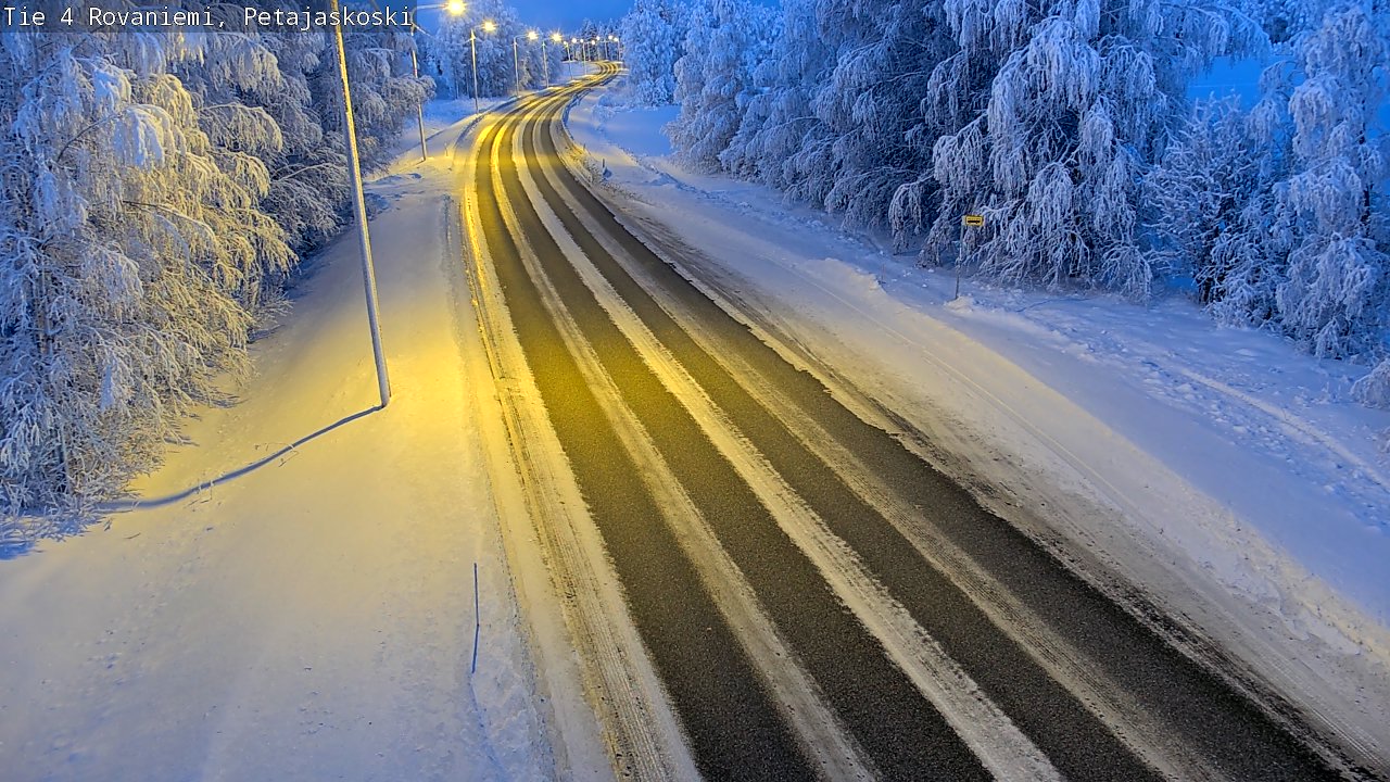 Weather Camera Image Väg 4 Rovaniemi, Petäjäskoski, Rovaniemi, Lappi