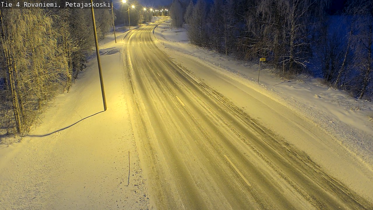Weather Camera Image Väg 4 Rovaniemi, Petäjäskoski, Rovaniemi, Lappi