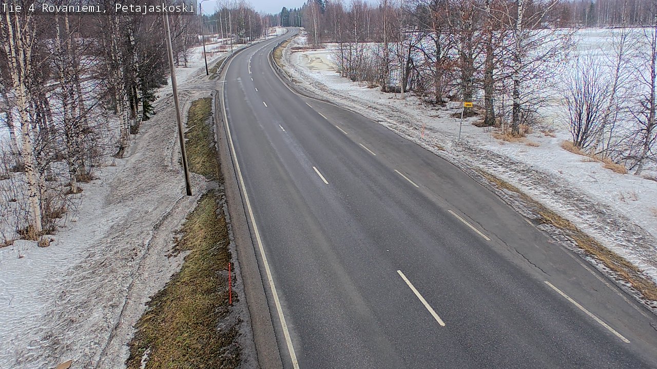 Weather Camera Image Väg 4 Rovaniemi, Petäjäskoski, Rovaniemi, Lappi