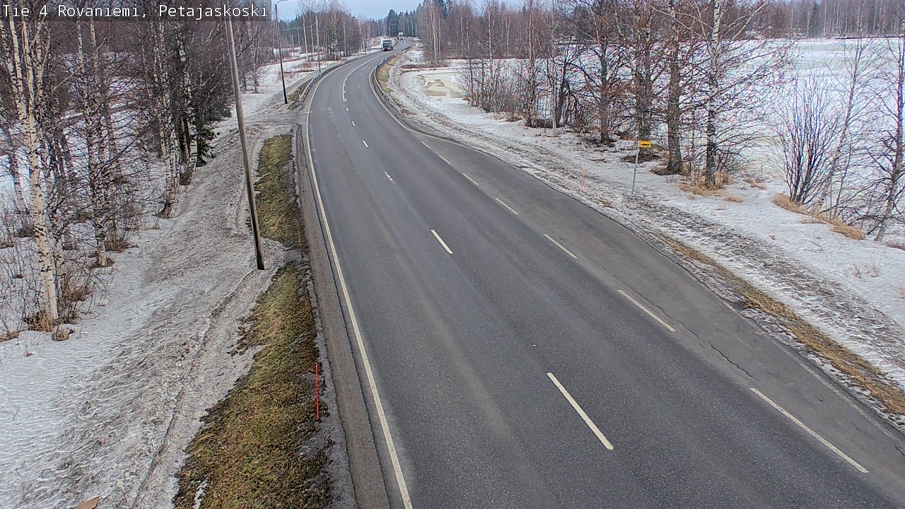 Weather Camera Image Väg 4 Rovaniemi, Petäjäskoski, Rovaniemi, Lappi