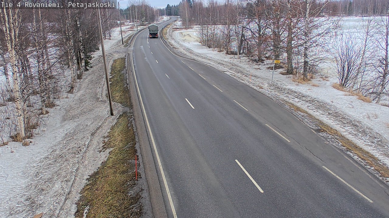 Weather Camera Image Väg 4 Rovaniemi, Petäjäskoski, Rovaniemi, Lappi