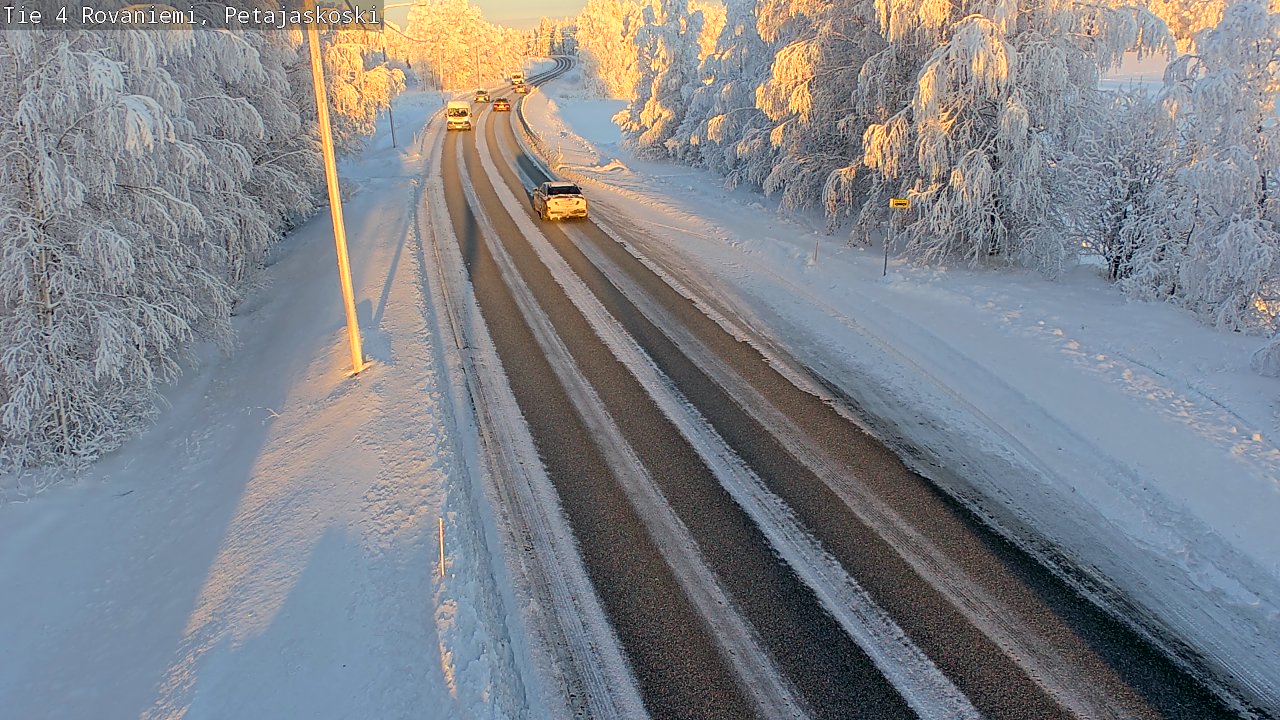 Weather Camera Image Väg 4 Rovaniemi, Petäjäskoski, Rovaniemi, Lappi
