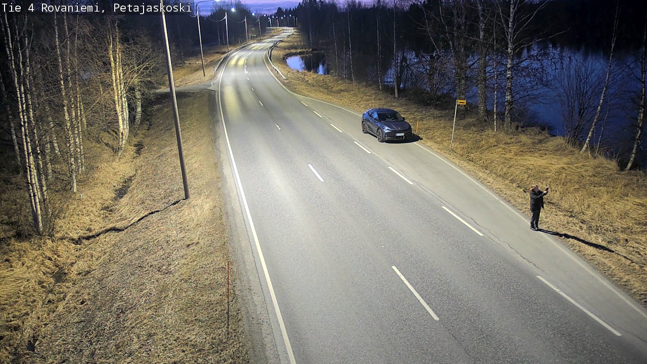 Weather Camera Image Väg 4 Rovaniemi, Petäjäskoski, Rovaniemi, Lappi