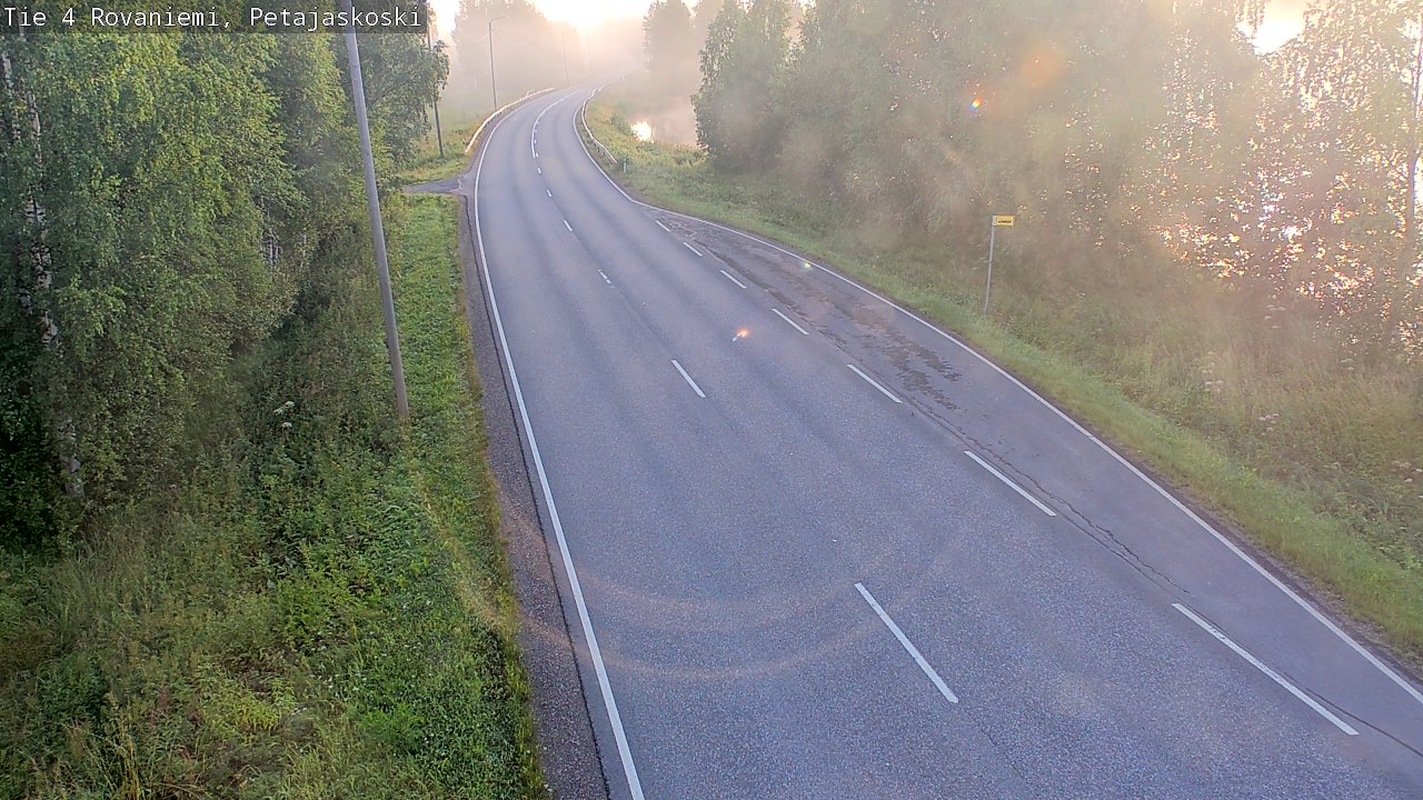 Weather Camera Image Väg 4 Rovaniemi, Petäjäskoski, Rovaniemi, Lappi