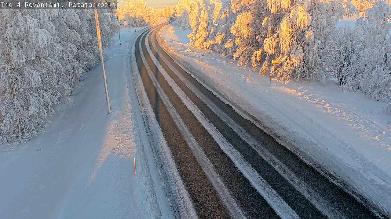 Weather Camera Image Väg 4 Rovaniemi, Petäjäskoski, Rovaniemi, Lappi